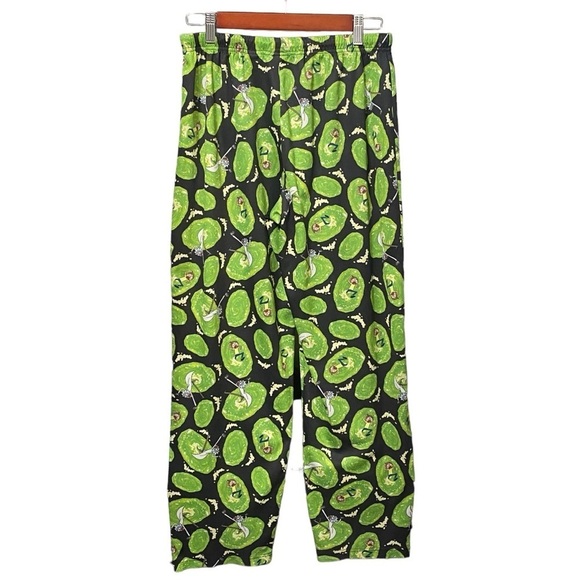 Rick and Morty Portal Pajama Pants Medium Drawstring Lounge Sleepwear - Picture 2 of 6